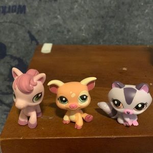 LPS Lot: Horse, Pig, Raccoon